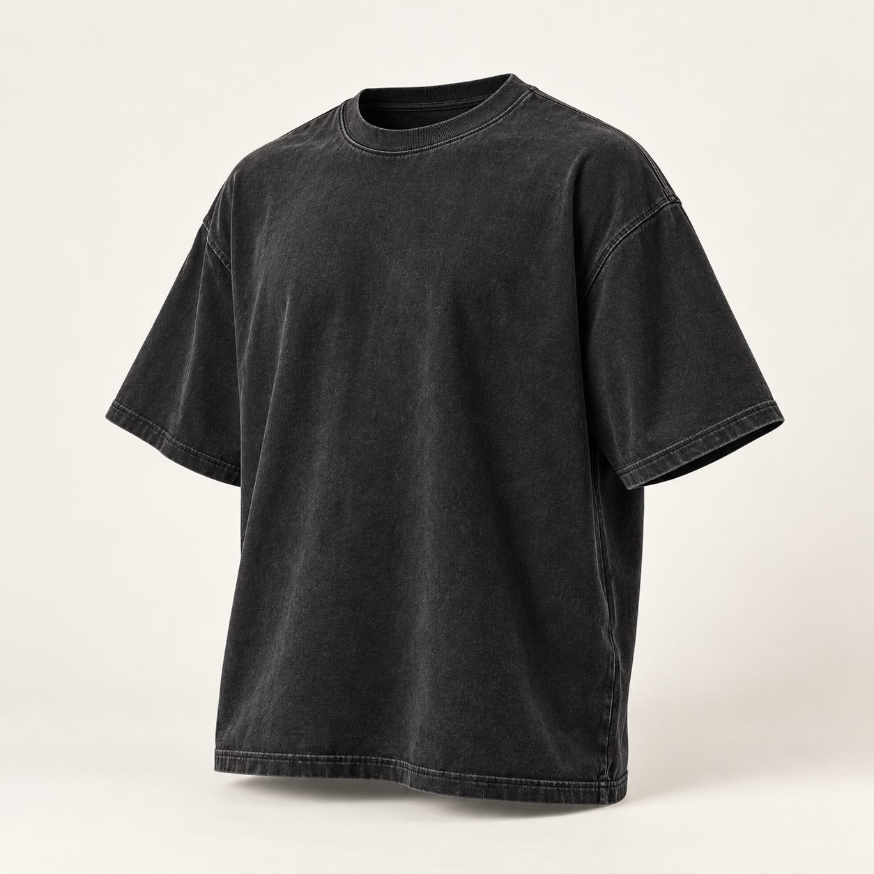 Washed black oversized T-shirt